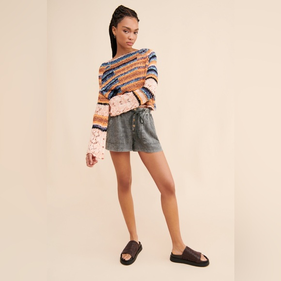 Free people Westmoreland Linen Pull On Shorts - Picture 2 of 4